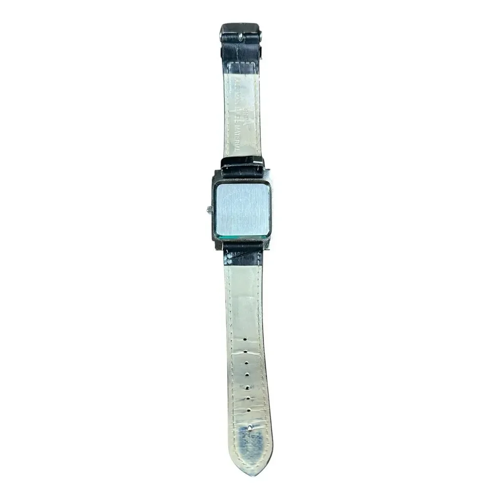 Vintage Disney Mickey Mouse Watch Reptile Print Band Swarovski Type Crystals